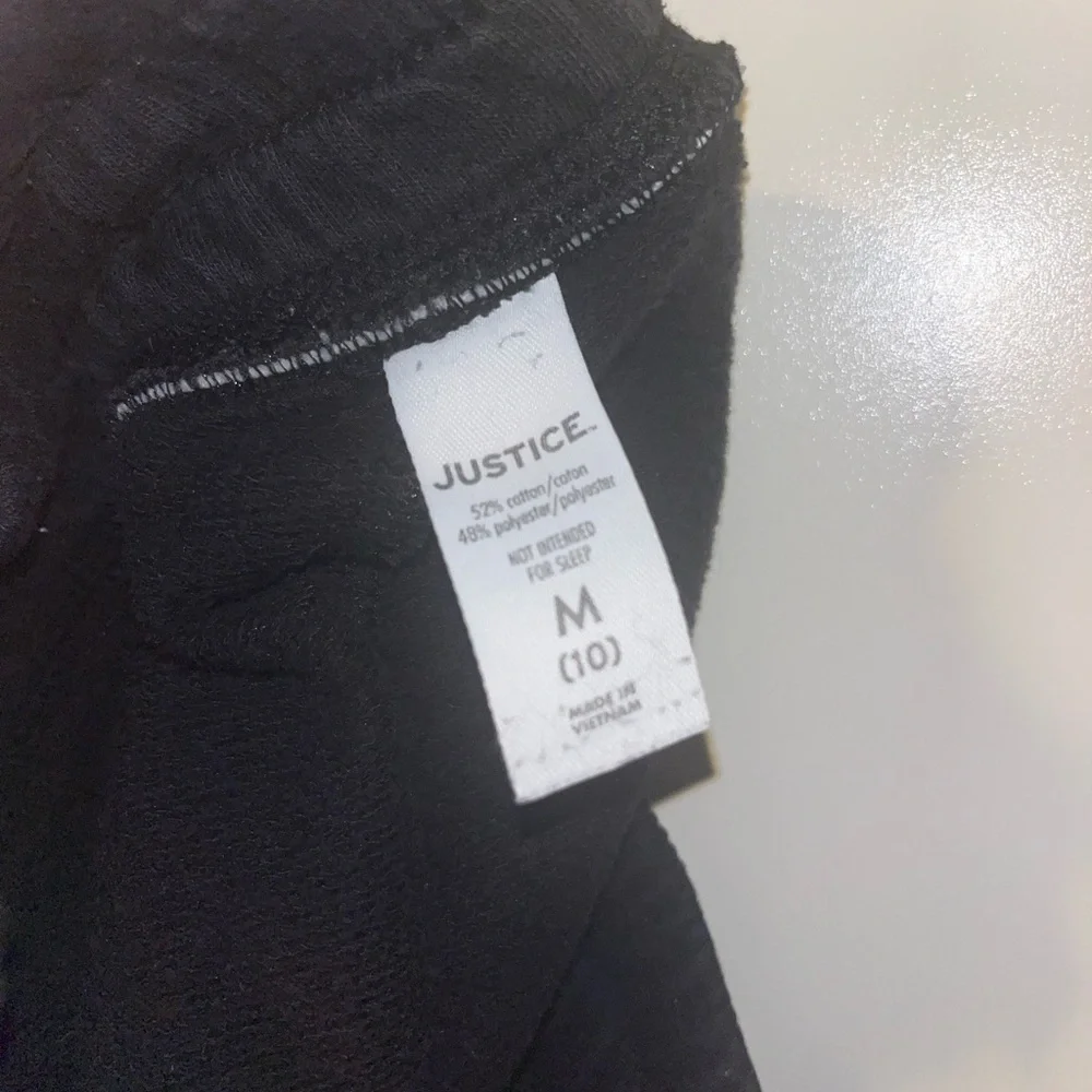 Kids Girls Justice Black Shorts Size Medium